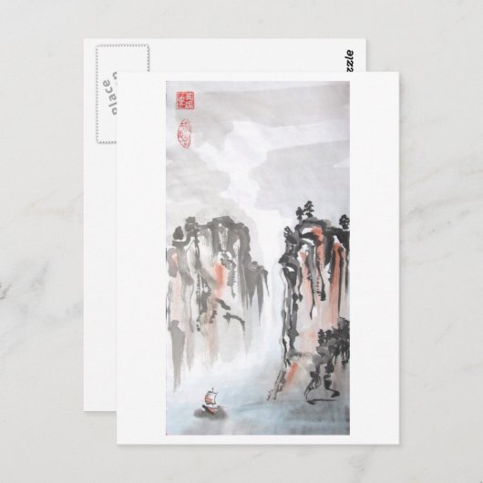 Rakken in het noordelijk Chinese landschap Briefkaart (Voorkant / Achterkant)