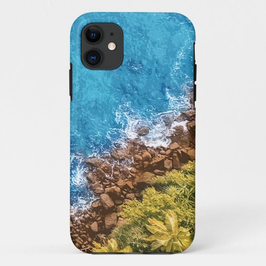 Rakken in het zee, boven uitzicht 1 Case-Mate iPhone case (Achterkant)