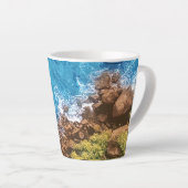 Rakken in het zee, boven uitzicht 1 latte mok (Rechterhoek)