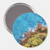 Rakken in het zee, boven uitzicht 1 magneet (Voorkant / Achterkant)