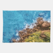 Rakken in het zee, boven uitzicht 1 theedoek (Horizontaal)
