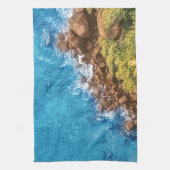 Rakken in het zee, boven uitzicht 1 theedoek (Verticaal)