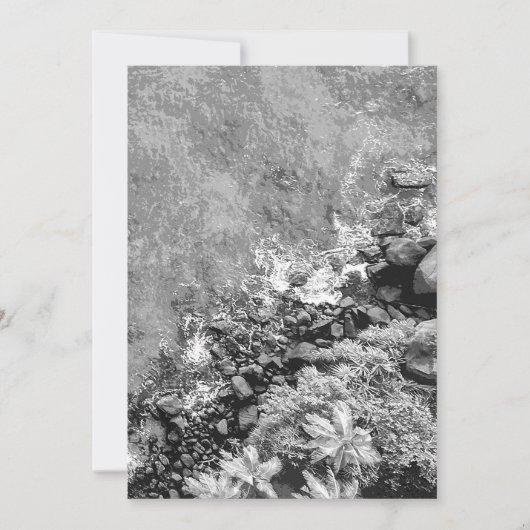 Rakken in het zee, boven uitzicht 2 bedankkaart (Voorkant)