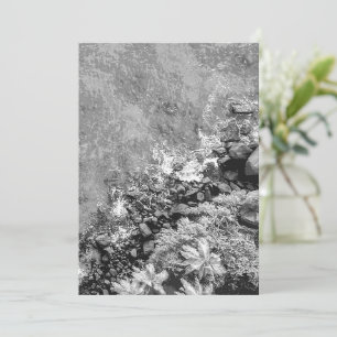 Rakken in het zee, boven uitzicht 2 bedankkaart