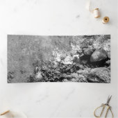 Rakken in het zee, boven uitzicht 2 drieluik wenskaart (Binnen)