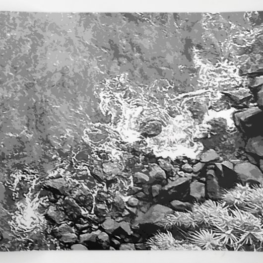 Rakken in het zee, boven uitzicht 2 drieluik wenskaart (Binnenkant midden)