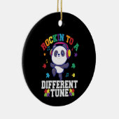 Rakken naar een ander Tune Cute Panda Autism Keramisch Ornament (Rechts)