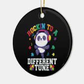 Rakken naar een ander Tune Cute Panda Autism Keramisch Ornament (Links)