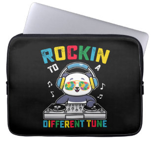 Rakken naar een ander Tune Panda Autisme bewustzij Laptop Sleeve