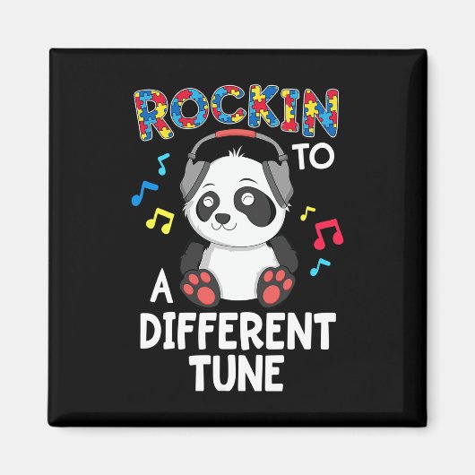 Rakken naar een ander Tune Panda Autisme bewustzij Magneet (Voorkant)