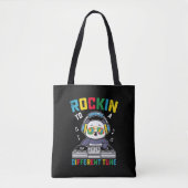 Rakken naar een ander Tune Panda Autisme bewustzij Tote Bag (Voorkant)