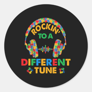 Rakken naar een ander tunnelauditief Kind Ronde Sticker