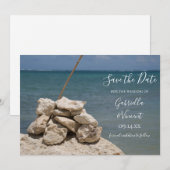 Rakken op het Beach Wedding Save the Date (Voorkant / Achterkant)