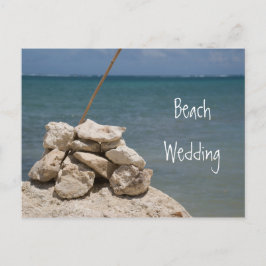 Rakken op het Beach Wedding Save the Date Aankondigingskaart