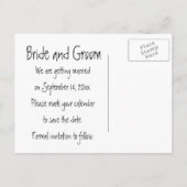 Rakken op het Beach Wedding Save the Date Aankondigingskaart (Achterkant)