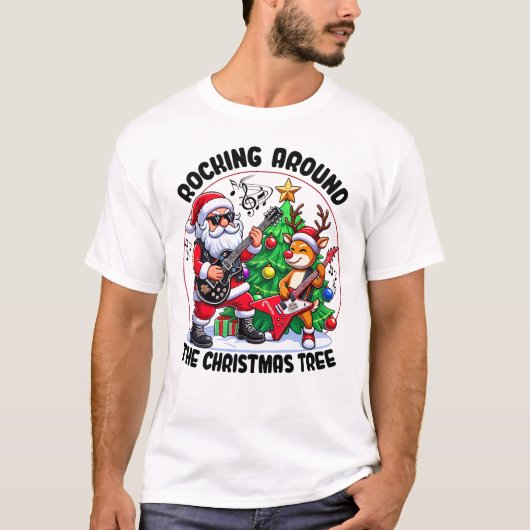 Rakken rond de kerstboom t-shirt (Voorkant)