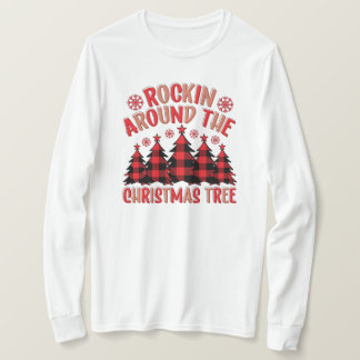 Rakken rond de kerstboomhoes t-shirt
