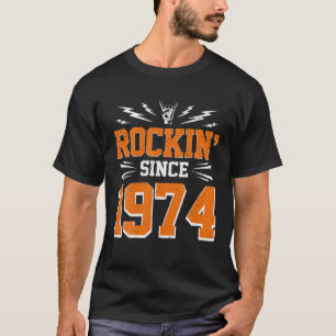 Rakken sinds 1974 48e verjaardag Classic Rock Musi T-shirt