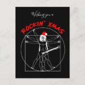 Rakken' X-mas - glasgitaarspeler Feestdagenkaart (Voorkant)