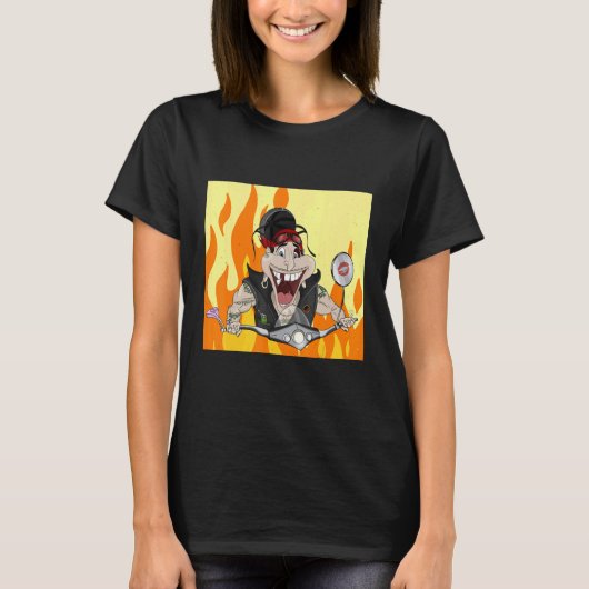 Rakker met vuur en vlammen t-shirt (Voorkant)