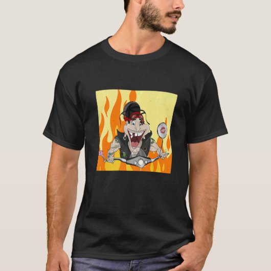 Rakker met vuur en vlammen t-shirt (Voorkant)