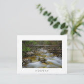 Rakker woud maakt witte tekst briefkaart (Staand voorkant)