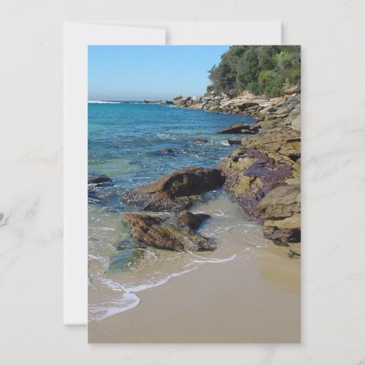 Rakkerbeach bruiloft bewaart de datum save the date (Achterkant)