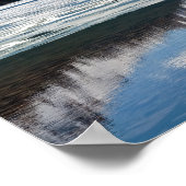 Rakkerbergen reflecterend in het meer van Maligne Poster (Hoek)