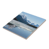 Rakkerbergen reflectie in het meer van Maligne Tegeltje (Zijkant)