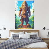 “Raksasa Nusantara” (Giant of the Archipelago) Canvas Afdruk (Insitu (Slaapkamer))
