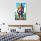 “Raksasa Nusantara” (Reus van de Archipel) Canvas Afdruk (Insitu (Slaapkamer))