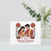 Raksha Bandhan-ansichtkaart Briefkaart (Staand voorkant)