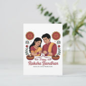 raksha bandhan ansichtkaart briefkaart (Staand voorkant)