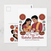 raksha bandhan ansichtkaart briefkaart (Voorkant / Achterkant)