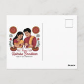 raksha bandhan ansichtkaart briefkaart (Achterkant)
