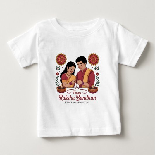Raksha Bandhan Baby Fijne Jersey T-Shirt (Voorkant)