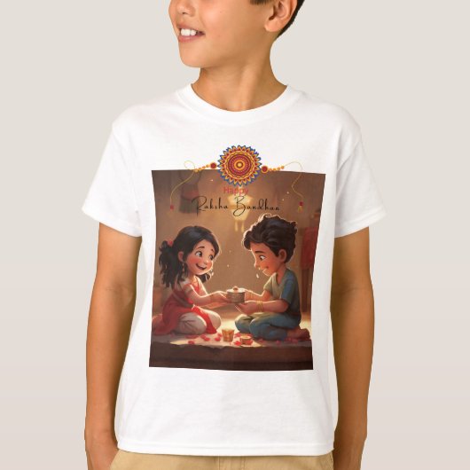 Raksha Bandhan Broer en Zuster Kinder T-shirt (Voorkant)