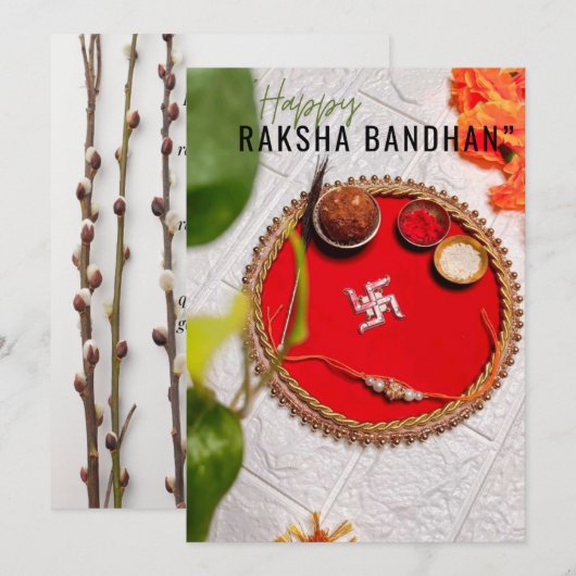 Raksha Bandhan card Feestdagenkaart (Voorkant / Achterkant)