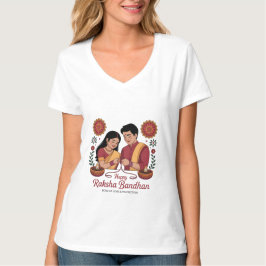 Raksha Bandhan Dames V-hals T-shirt