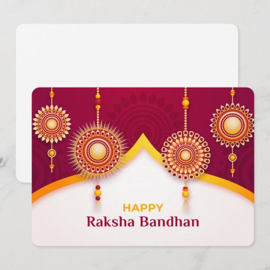 Raksha Bandhan Feestdagenkaart (Voorkant / Achterkant)