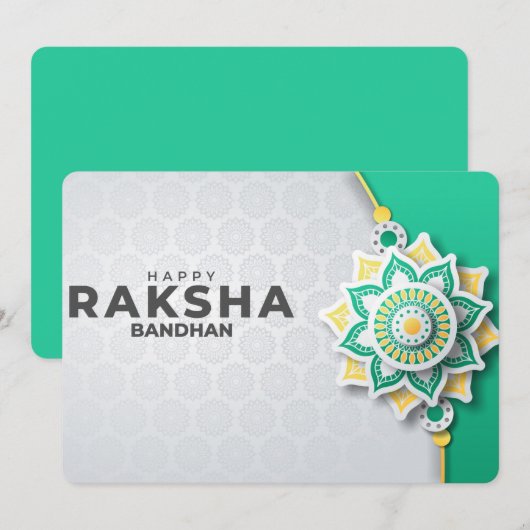 Raksha Bandhan Feestdagenkaart (Voorkant / Achterkant)