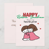 Raksha Bandhan Feestdagenkaart (Voorkant / Achterkant)