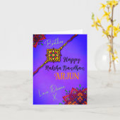 Raksha Bandhan Gevouwen Wenskaart Kaart (Gele Bloem)