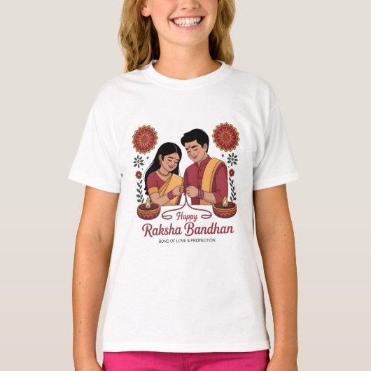 Raksha Bandhan  Girls' Tri-blend T-Shirt (Voorkant)