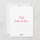Raksha Bandhan Holiday Kaart (Achterkant)