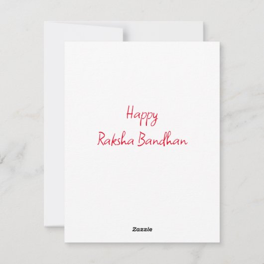 Raksha Bandhan Holiday Kaart (Achterkant)