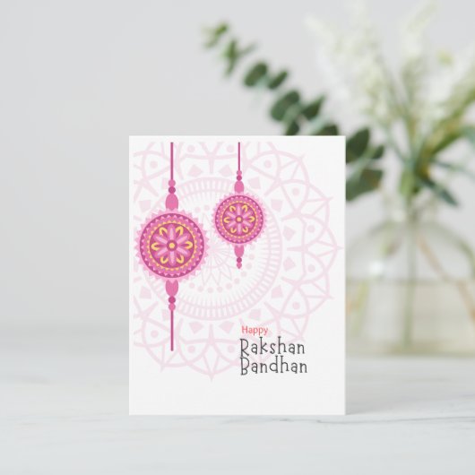 Raksha Bandhan Holiday Kaart (Staand voorkant)