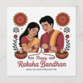 raksha bandhan Invitation Kaart (Voorkant)