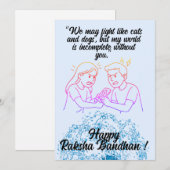 Raksha Bandhan Kaart (Voorkant / Achterkant)