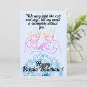 Raksha Bandhan Kaart (Staand voorkant)